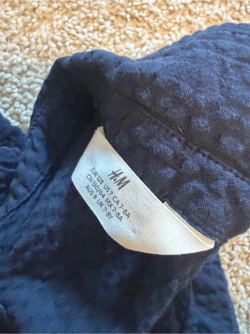 H&M Relaxed Fit Boy's Navy Waffle Lounge Pants & Shirt